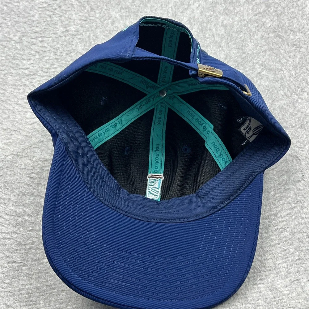 Caribou‎ Coffee Hat Mens OS Blue Coffee Logo Adjustable Recycled Baseball Cap